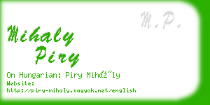 mihaly piry business card